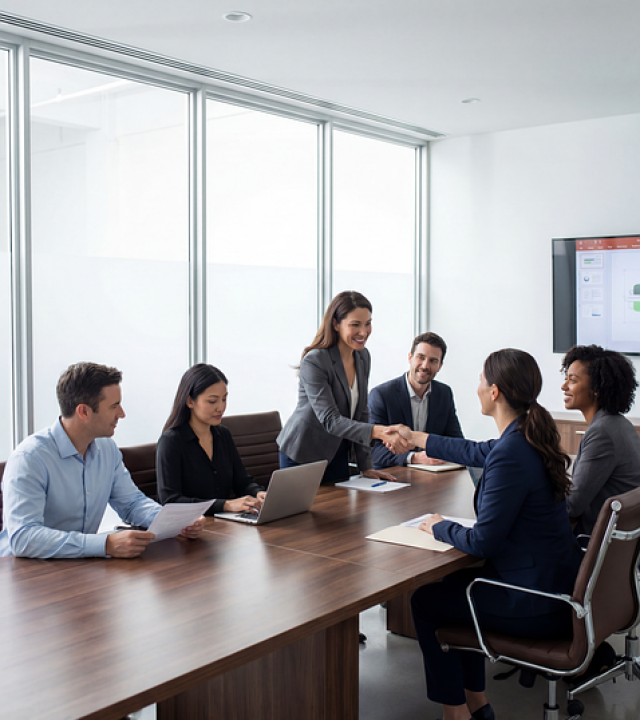 meeting, conference, business, office, team, collaboration, agreement, handshake, partnership, corporate, professional, discussion, presentation, chart, graph, laptop, documents, strategy, negotiation, success, leadership, workplace, formal